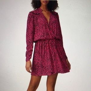 Zadig & Voltaire Pink Reveal Leopard Dress. Size small